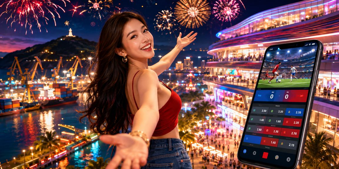 Người dùng tải và dùng ứng dụng casino trên điện thoại tại bờ biển Vũng Tàu